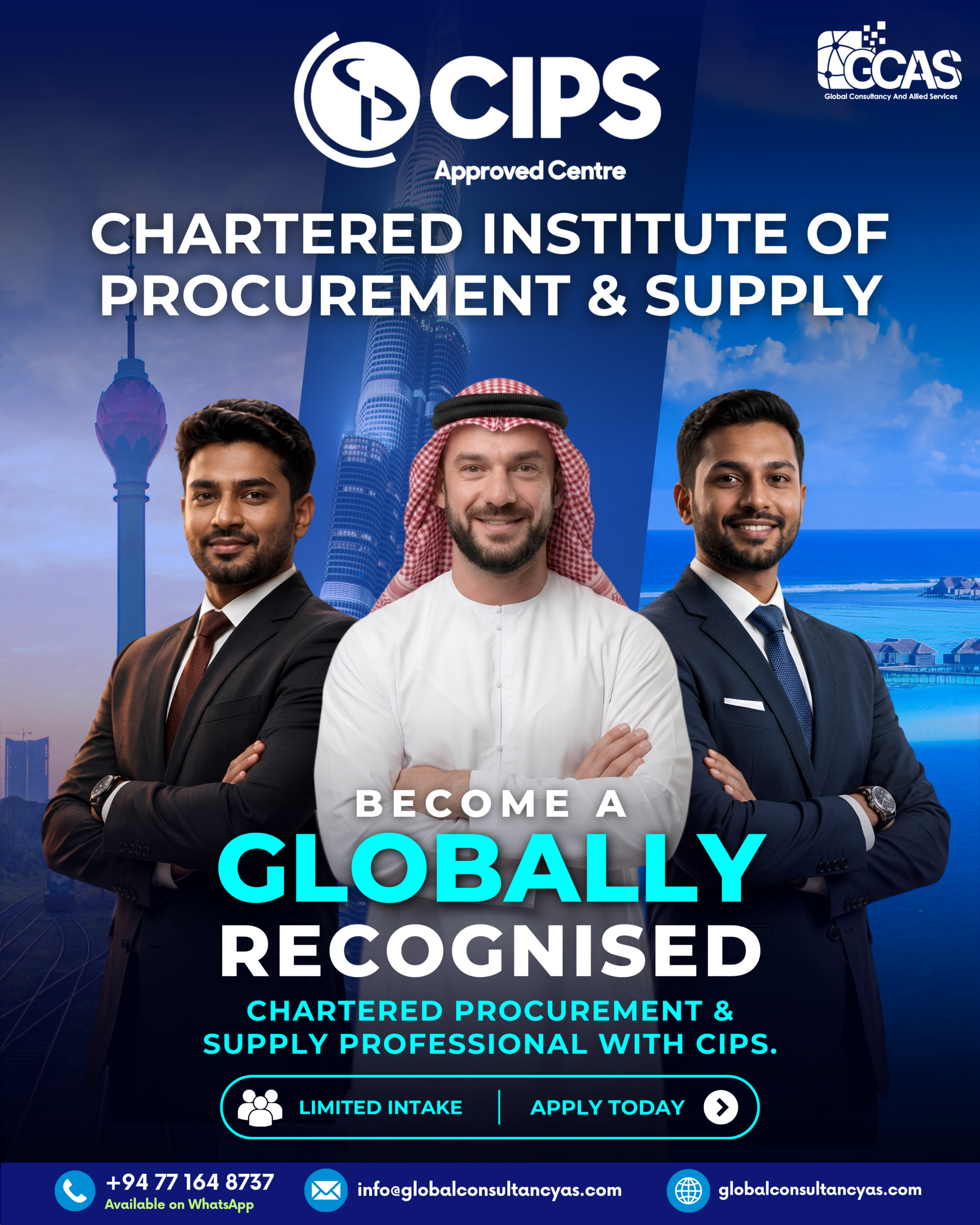 CIPS Sri Lanka promotional flyer featuring professional global qualifications